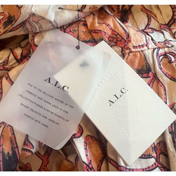 A.L.C. Salina Floral Linen Mini Dress NWT Size 4 - Picture 9 of 10